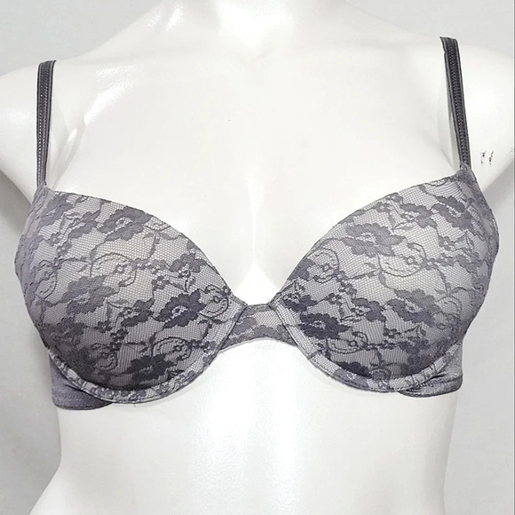 34A Maidenform Self Expressions I-Fit Lace UW Bra Gray NWT - Picture 4 of 8